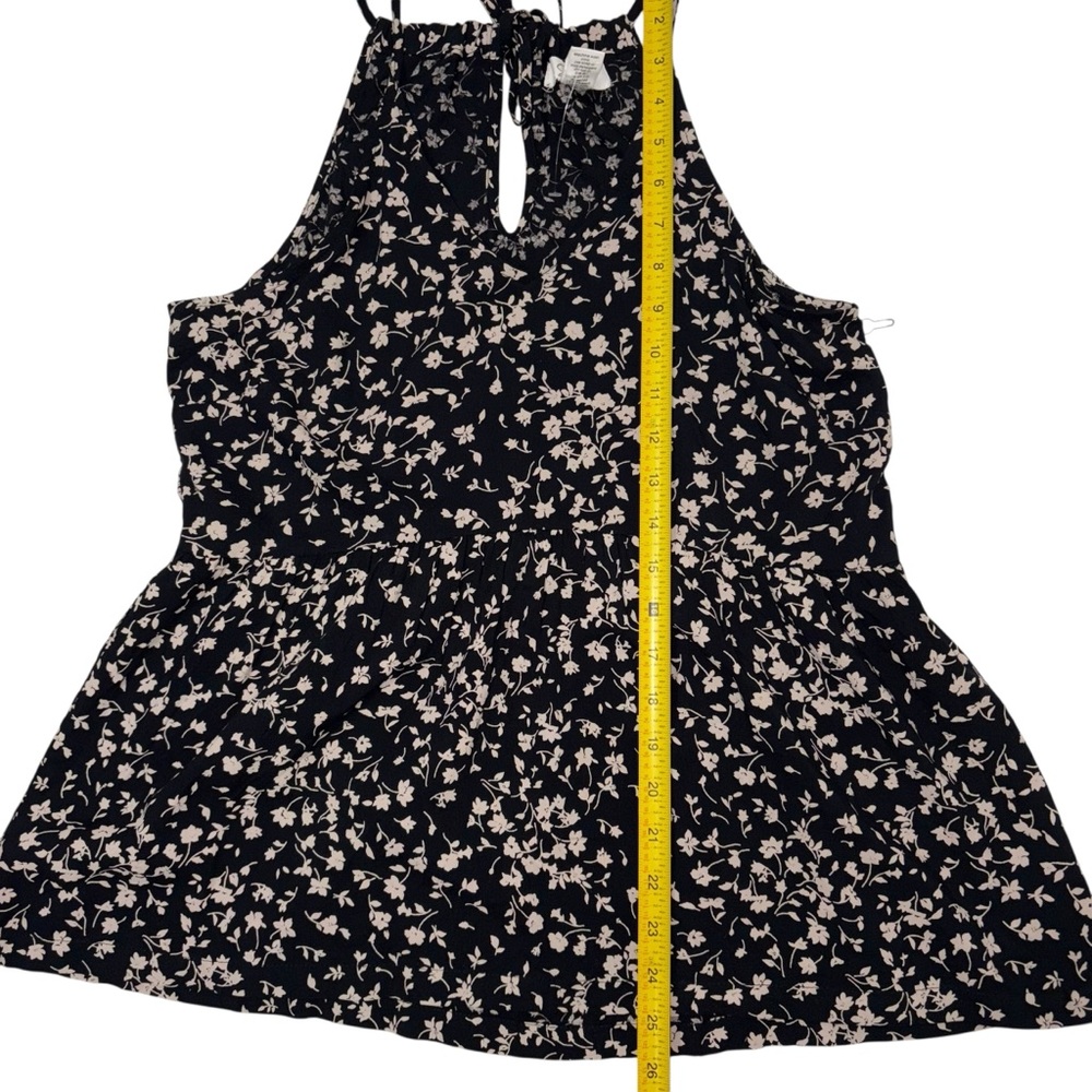 NWOT Japna Floral Black and White Women's Top sz Medium - Picture 3 of 5